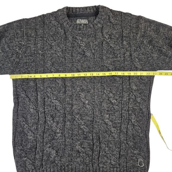 Mens Vintage Trash Nouveau Sweater Size XL Cableknit Crewneck - Picture 4 of 6